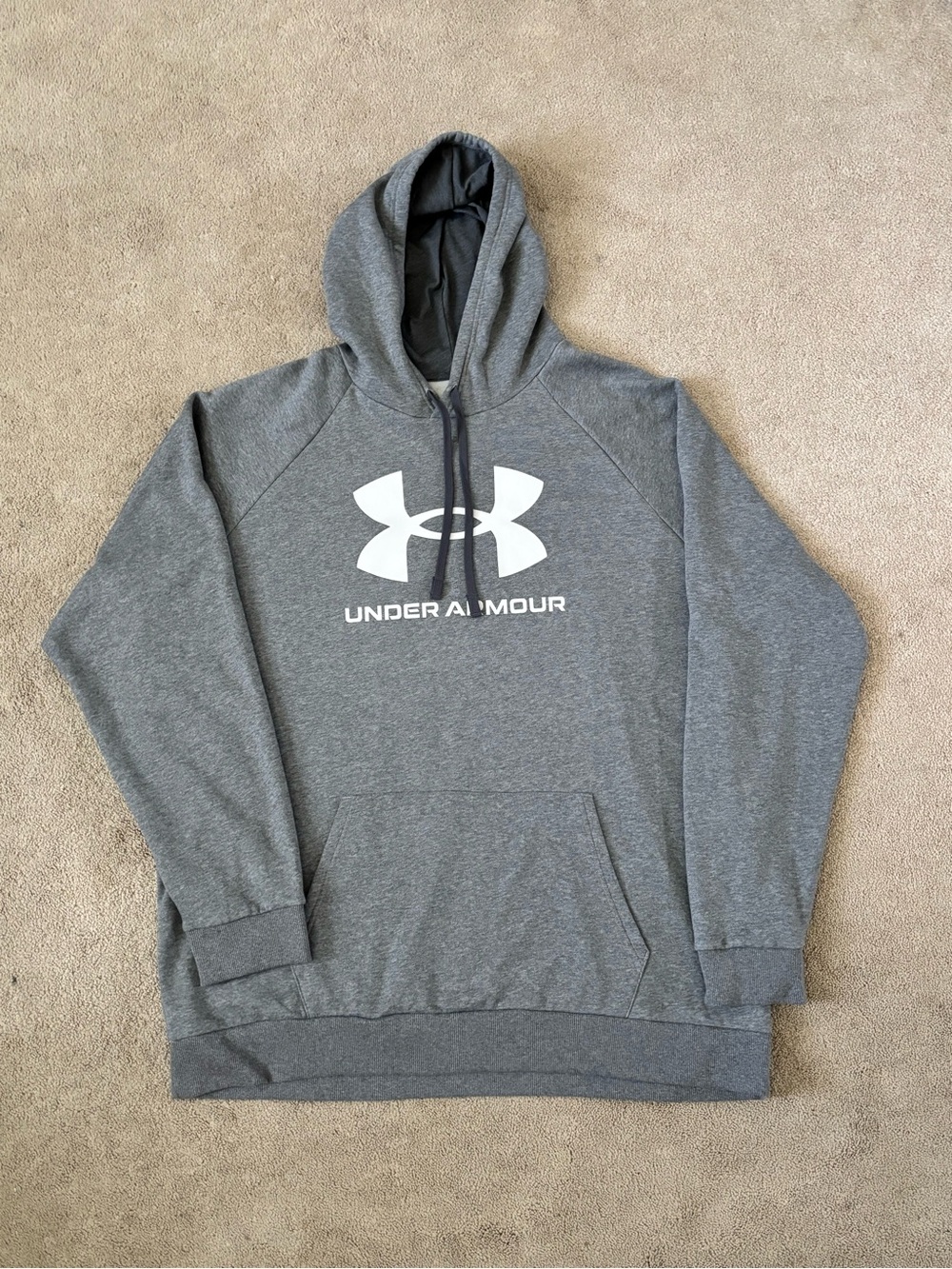 Under Armour Men's Gray Hoodie with White Logo